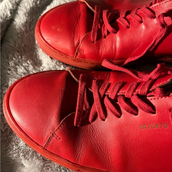 Axel Arigato Red Leather Clean 90 Sneakers Men’s Size 10 1/2 - Picture 7 of 11